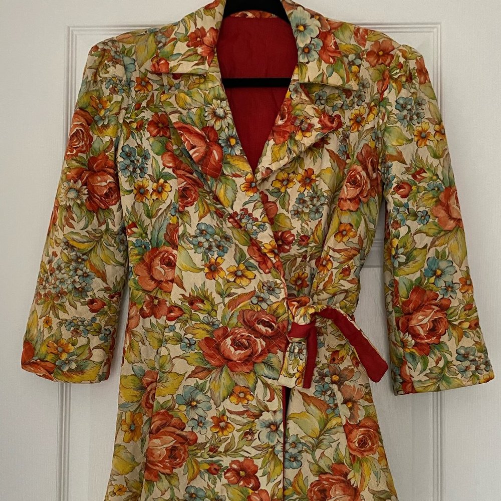 1940s Quilted Floral Jacket